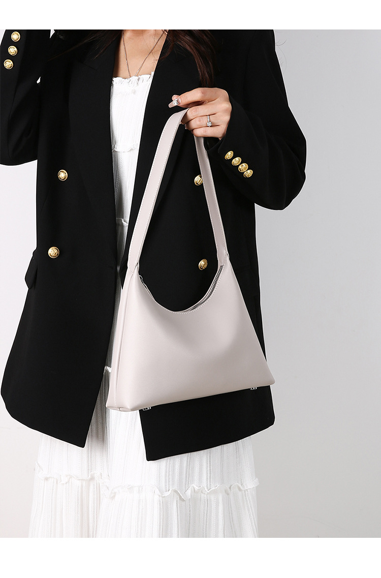 546g Weight Sewing Thread Fashion Element Zipper Closure Type Single Shoulder Strap Strap Type Underarm Bag Bags Type Holiday, Daily Occasion PU Material Women's Backpack Backpack Solid Color Pattern All Seasons Season Women's Gender Basic Style Dumpling Shape Shape Women's PU Solid Color Basic Sewing Thread Dumpling Shape Zipper Underarm Bag 14
