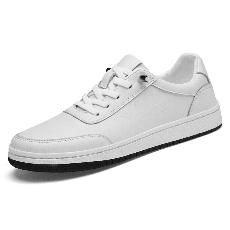 Baskets homme été 2025, modèle ajouré, respirant, tendance, blanches, plates et décontractées._voghion.com