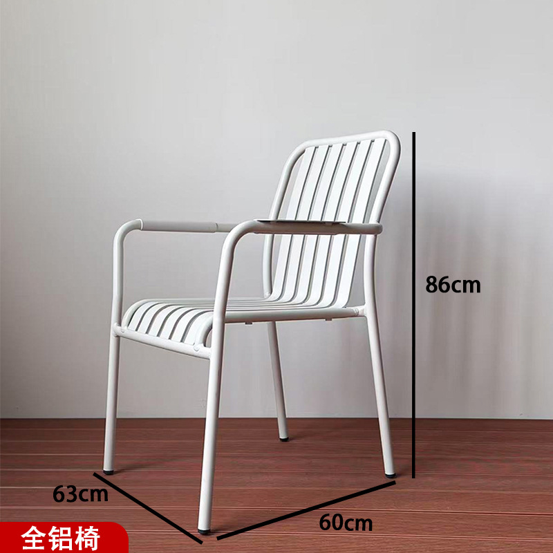 silla de caña de aluminio jardín terraza al aire libre silla de caña mesa al aire libre combinación de muebles al aire libre al por mayor interior