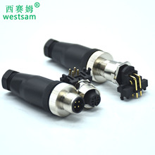 深圳厂家4芯5芯8芯针插孔插Acde螺钉压线塑胶接头M12连接器端子