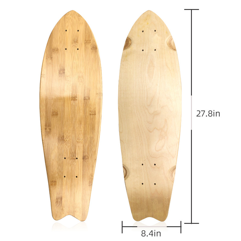 Four-wheel skateboard Northeast maple fish board top Chinese maple…