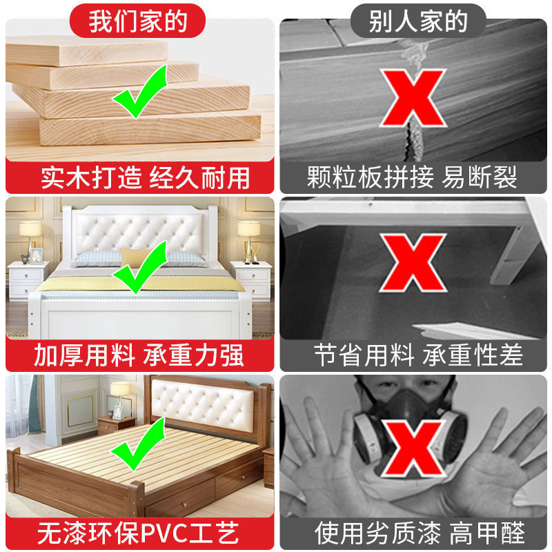 实木床1.8米经济型成人主卧双人床欧式1.5米家用1.2米单人床1米|undefined
