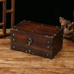 Chinese Antique Style Hairpin Box Hairpin Storage Box Retro Wooden Jewelry Box Bracelet Necklace Storage Small Wooden Box Empty Box