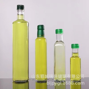 Transparent olive oil bottle square 500ml glass camellia oil bottle tea oil sealed soy sauce vinegar oil bottle olive transparent