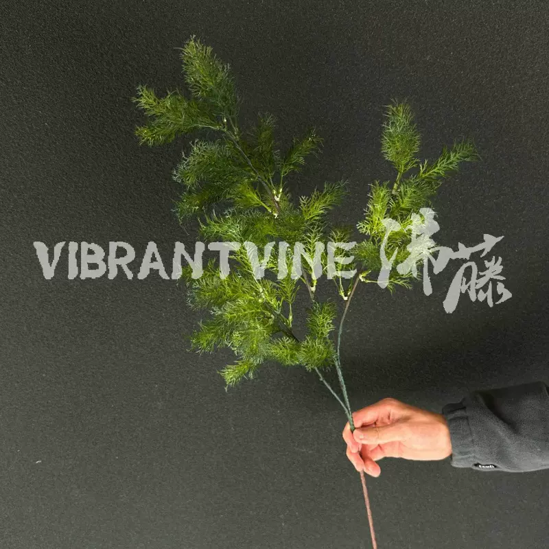 仿真绿植蓬莱松 森系婚礼吊顶路引插花叶子 花艺软装布置雾凇草