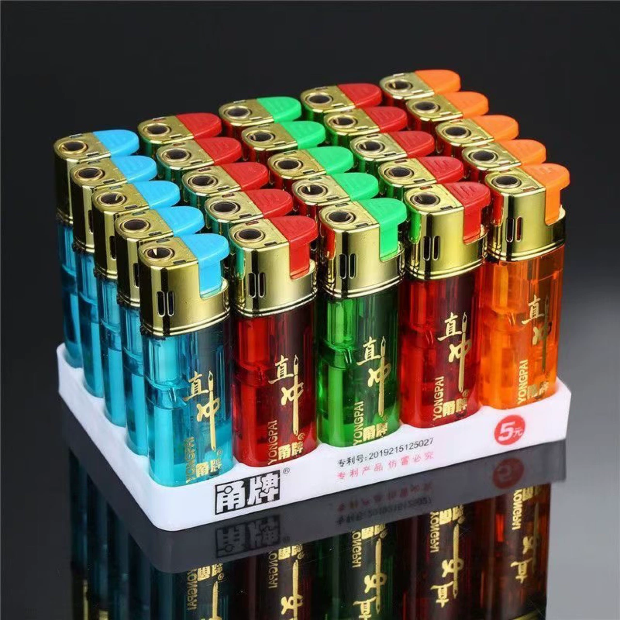 Новый бренд взрывозащищенная утолщение большой емкости ветрозащитная зажигалка надувная пластиковая прозрачная 529 прямая зажигалка