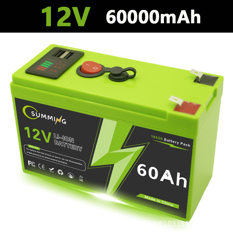 12V 150Ah ポータブル充電式バッテリー USB 電源ディスプレイポート付き多目的バックアップ電源ドロップシッピング|undefined