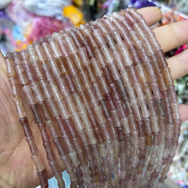 5 × 12 ミリメートル天然石竹ビーズルースビーズシリーズ DIY ブレスレットネックレスジュエリーアクセサリー半完成ビーズ卸売|undefined