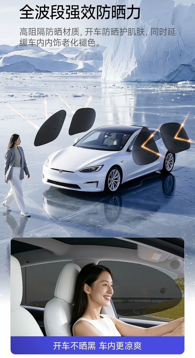Car Vinyl Electrostatic Film Sunshade, Car Side Window Sun Protection and Heat Insulation Sunshade, Car Sunshade Curtain Wholesale