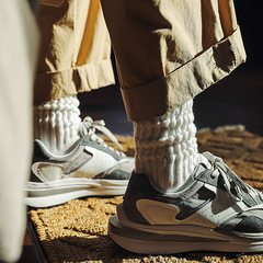 Japanese-style thick line long socks for men, city boy, Xinjiang cotton retro thick yarn terry sole, beanie socks, sports socks, Instagram trendy