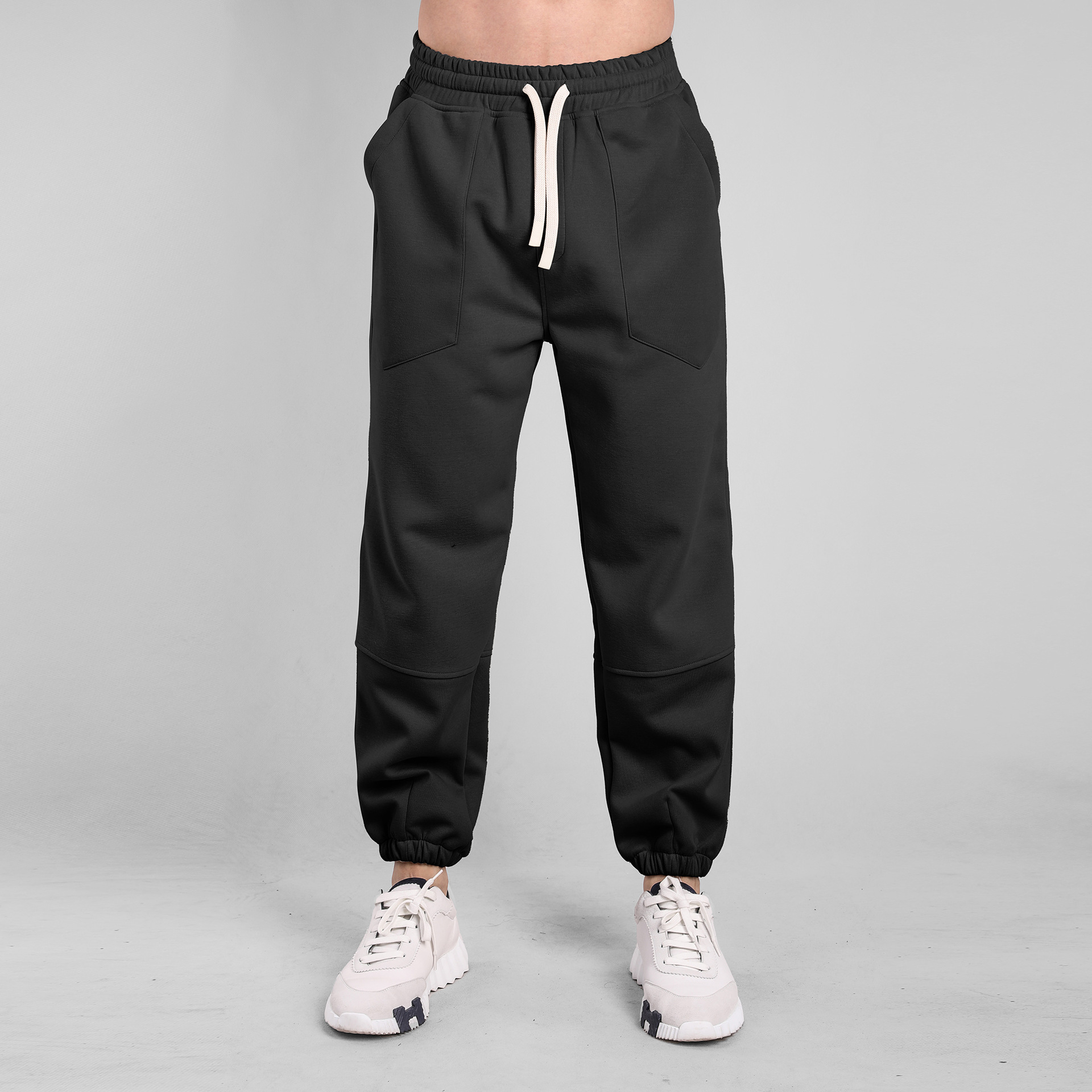 Transfronterizo de los hombres ocasionales sueltos largos Pantalones deportivos tobillo atado al aire libre desgaste cálido invierno nueva luz fuente madura productos de fábrica