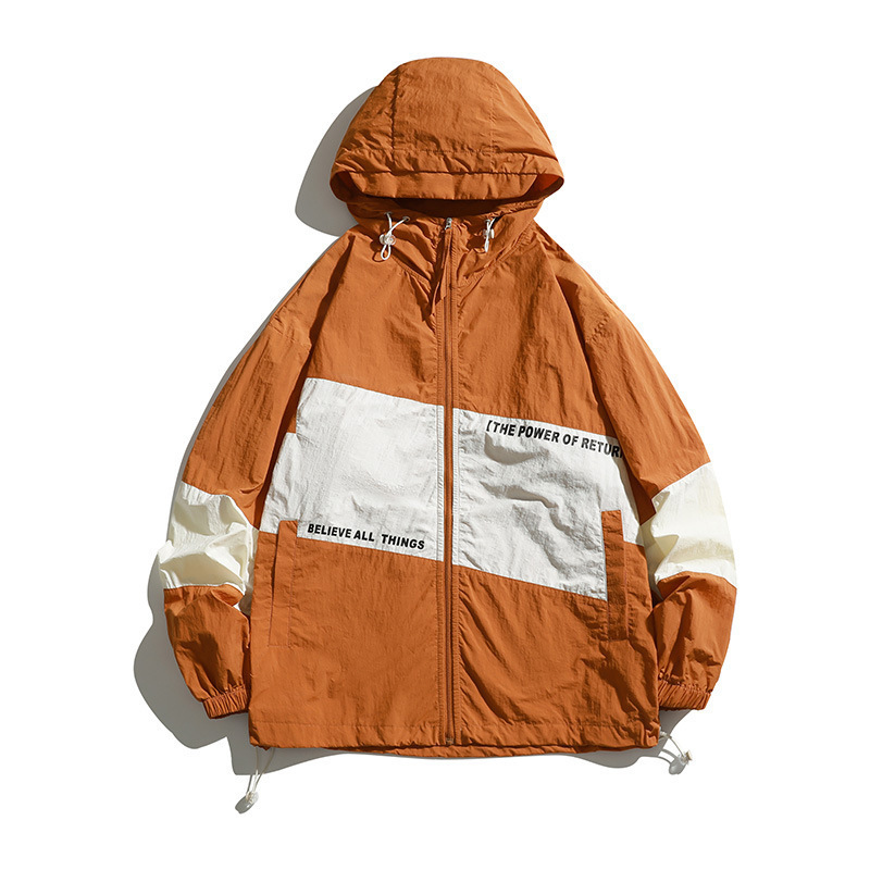 (2개) 2024 새로운 여름 선 스크린 의류 커플 후드 야외 스티칭 낚시 자켓 남성과 여성을위한 초박형 스킨 자켓