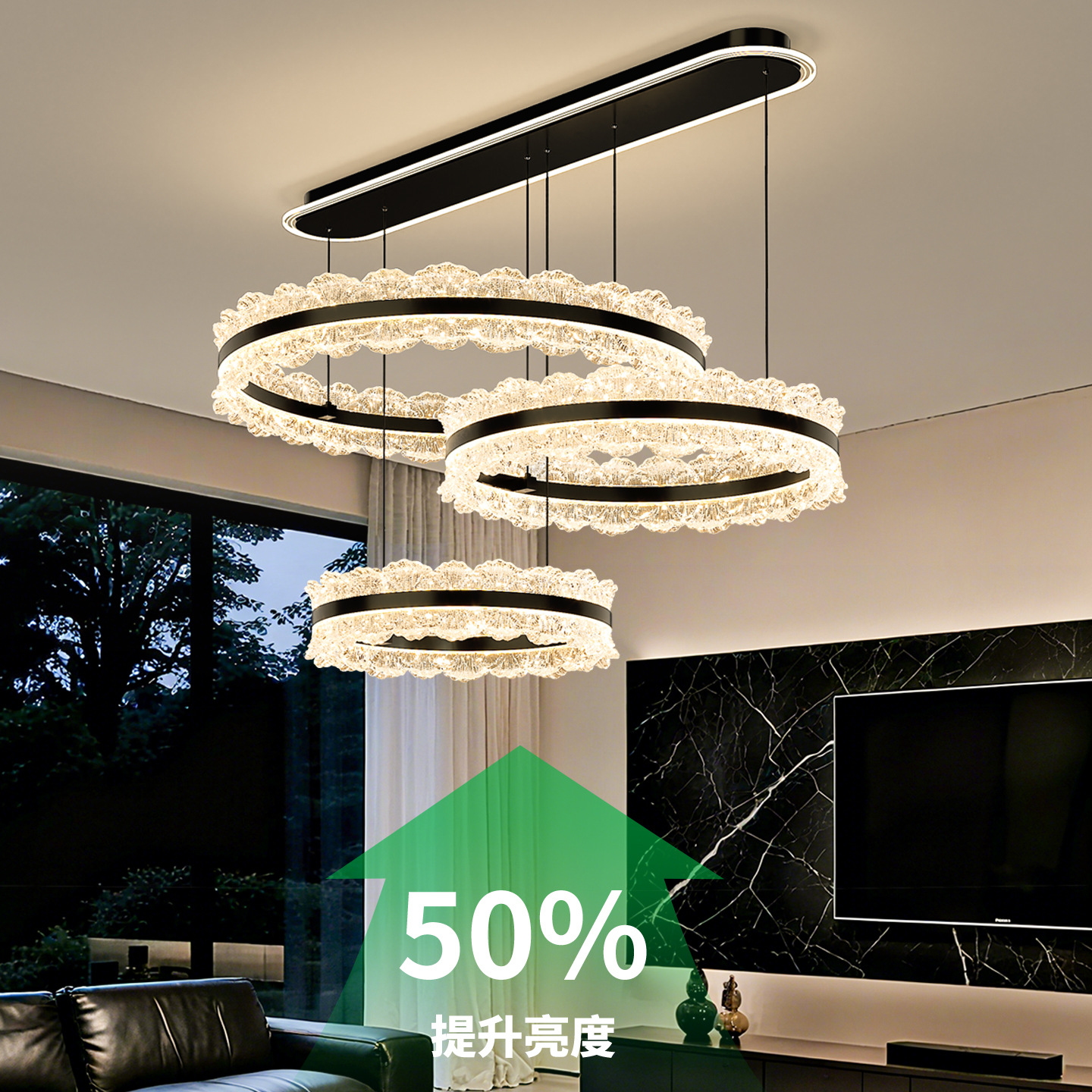 Luz de lujo de la sala de estar de diseño creativo comedor dormitorio lámpara de estudio lámpara de dormitorio principal iluminación de toda la casa 440L