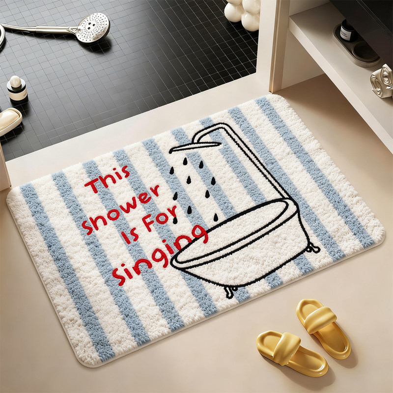 Bathroom floor mat 2026 new model, non-slip bathroom mat, water-absorbent quick-dry foot mat for toilet entrance, home carpet for bathroom Bathroom floor mat 2026 new model, non-slip bathroom mat, water-absorbent quick-dry foot mat for toilet entrance, home carpet for bathroom