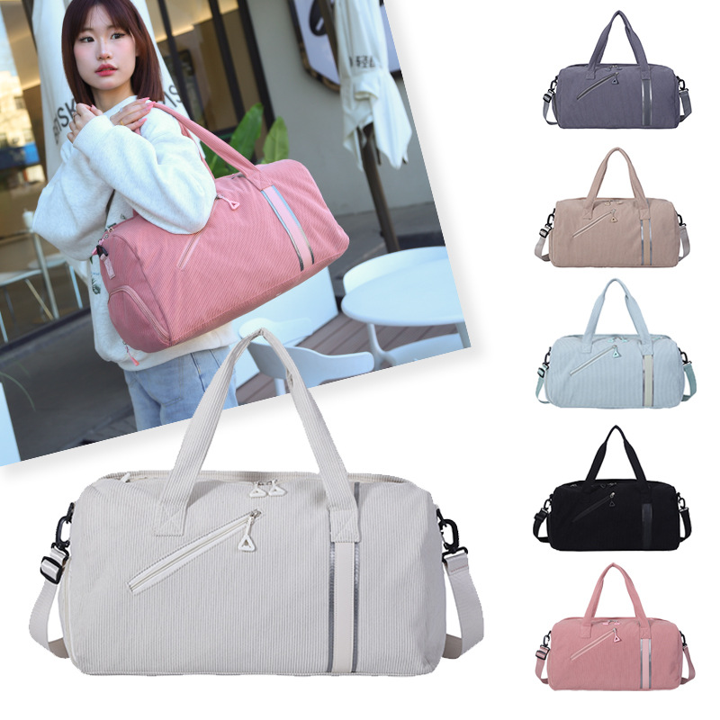 Bolsa de viaje portátil para mujeres, gran capacidad, moda ligera, viaje corto, bolsa de viaje, bolsa de embarque, bolsa de almacenamiento en espera de producción