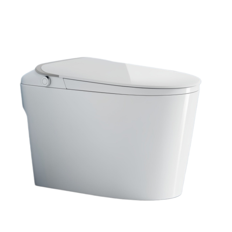 Fábrica de inodoro inteligente en forma de huevo ingeniería pie con asiento de inodoro con tanque de agua asiento de inodoro inteligente sifon de drenaje