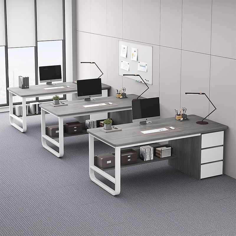 办公桌简约现代职员桌椅组合员工位办公室桌子家用卧室台式电脑桌