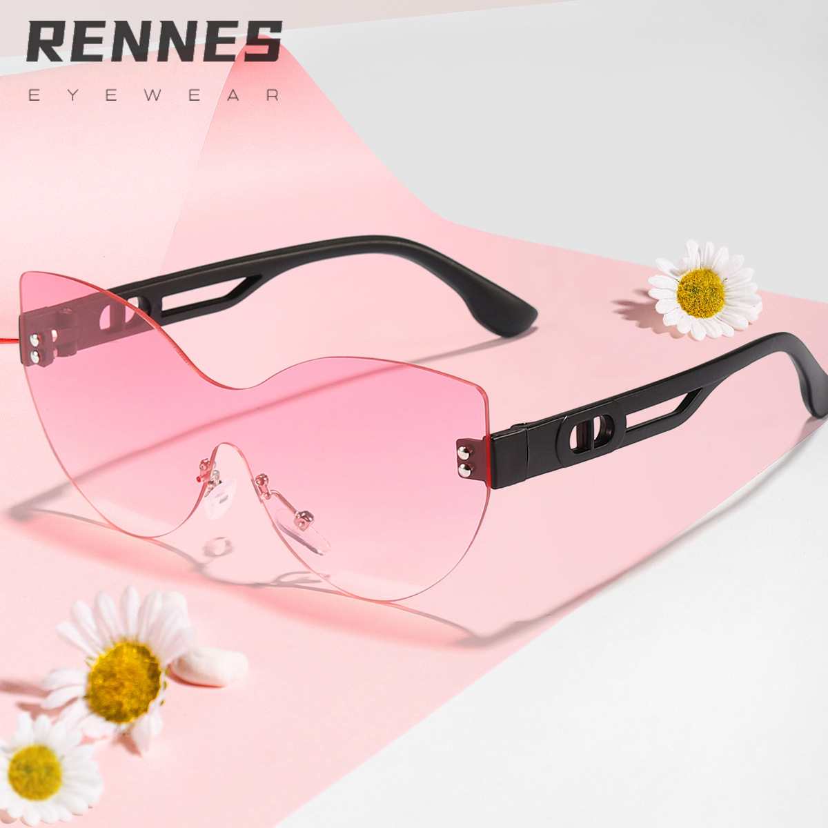 2024 nueva película marina para niños, película sin marco, uso de viajes, gafas de sol, gafas de moda de mariposa personalizadas