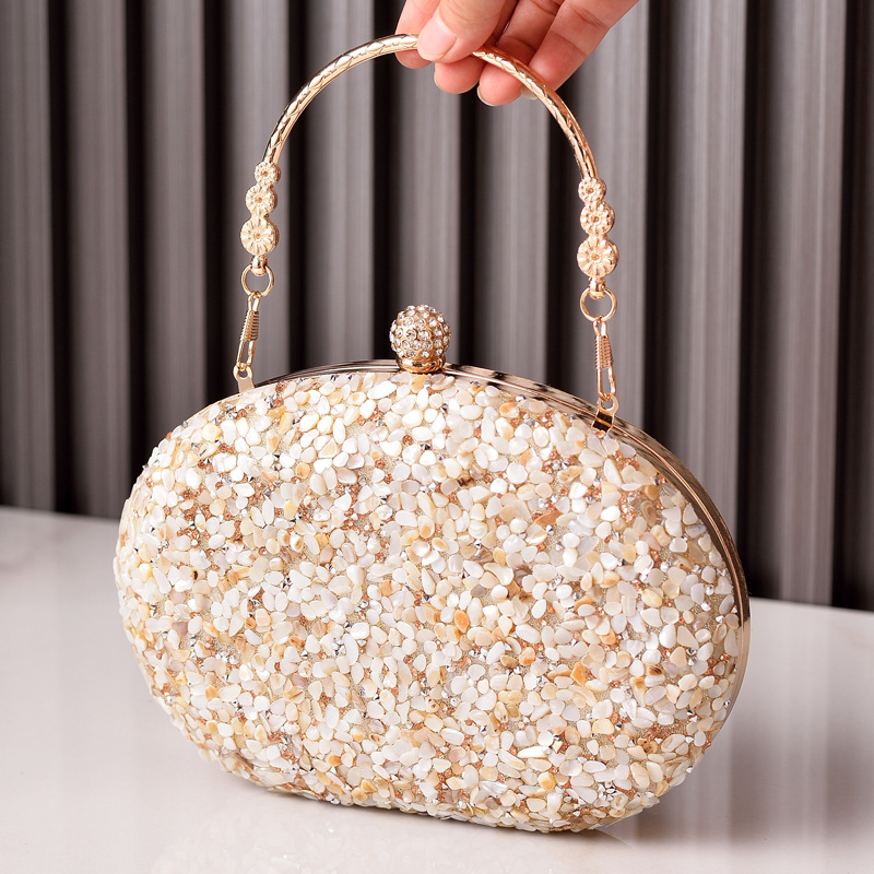 Bolso de noche de diamante transfronterizo bolso de noche de diamante redondo mango bolsa de cheongsam bolsa de banquete de comercio exterior bolsas directas de fábrica