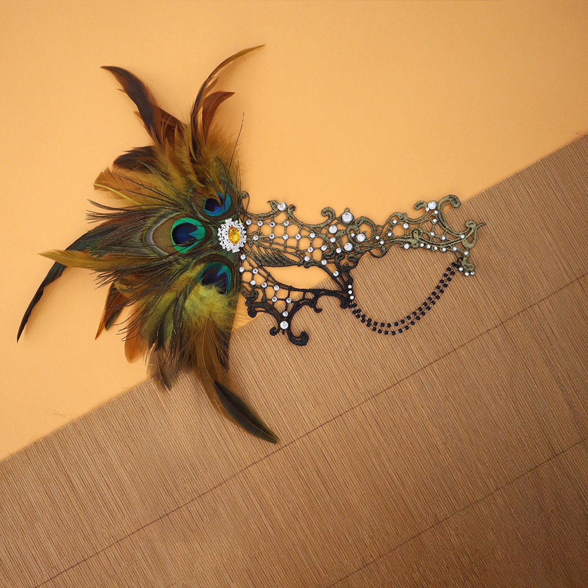 Ventas transfronterizas de encaje sexy de un solo ojo máscara de media cara fiesta máscara de ojos sexy espectáculo de cine y televisión accesorios de vestuario