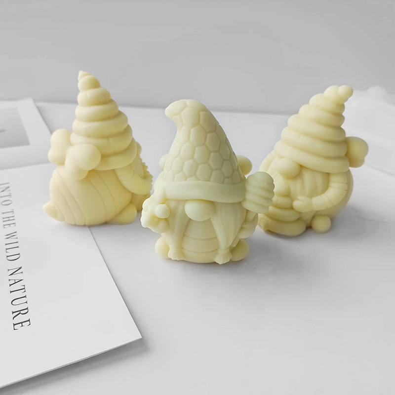 Jiahuimei abeja enano vela molde DIY hecho a mano aromaterapia vela yeso decoración abrasivo herramienta