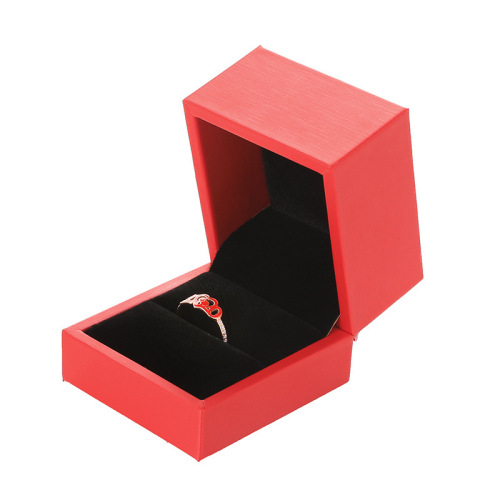 Light Color Accessory Jewelry Box, Gold High-Grade Brushed Leather Gift Box for Necklace Earrings Ring Dropshipping Box