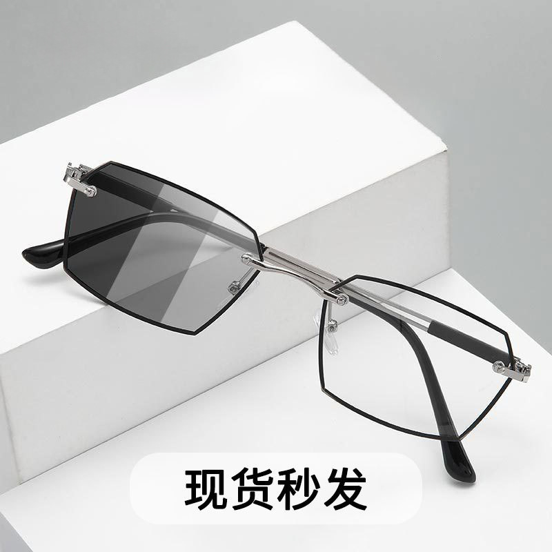 2026 verano nuevo sin marco decoloración anti-luz azul gafas de lector de negocios simples gafas de lector de periódico gafas de lector