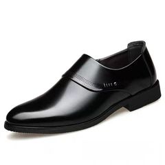 春季男士商務皮鞋男結婚內增高休閒鞋韓版皮正裝透氣新郎男鞋子