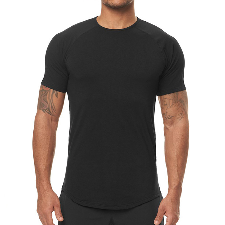 2022夏季短袖t恤男欧美潮流圆领空白T恤纯色速干透气潮牌批发上衣