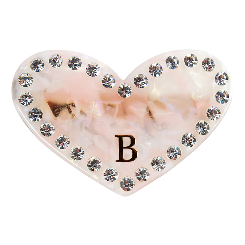 Women's Gender Modern Style Sweet Women's Heart Shape Acetic Acid Sheets Hair Clip