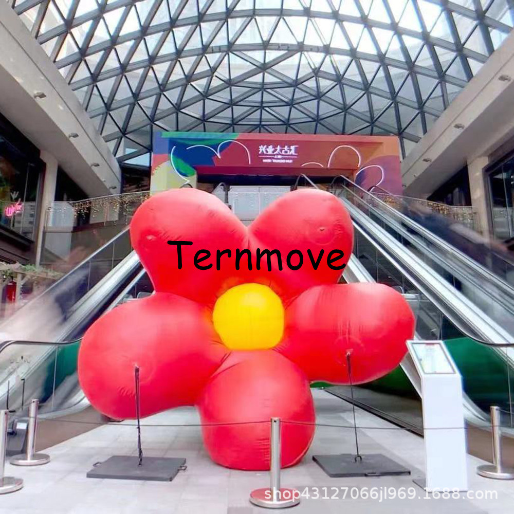 充气闭气花落地吊挂花演出灯光花朵道具商场广场美陈装饰LED花朵