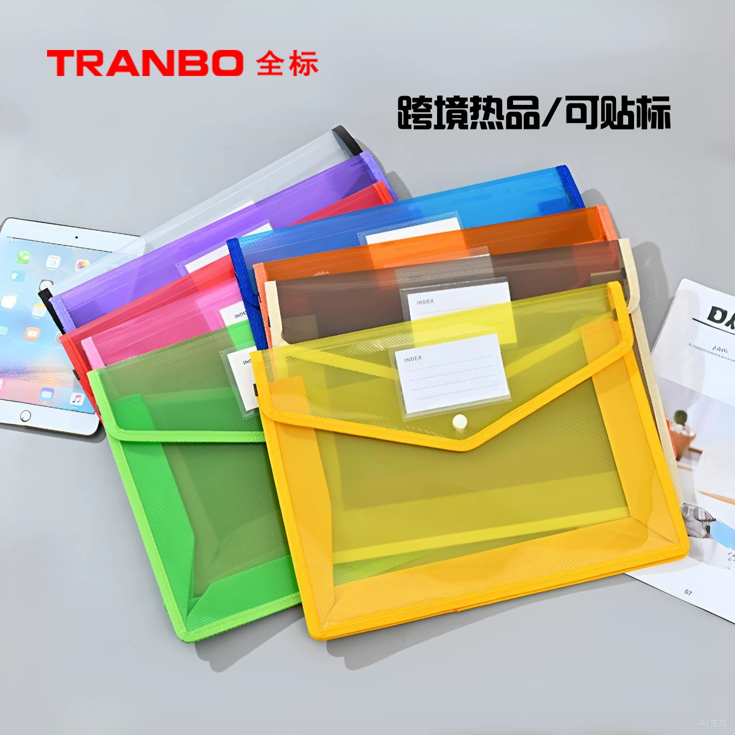 Tranbo/Полная стандартная трансграничная амазонка трехмерная сумка для документов твил прозрачная A4FCA5 офис спот может быть маркирован