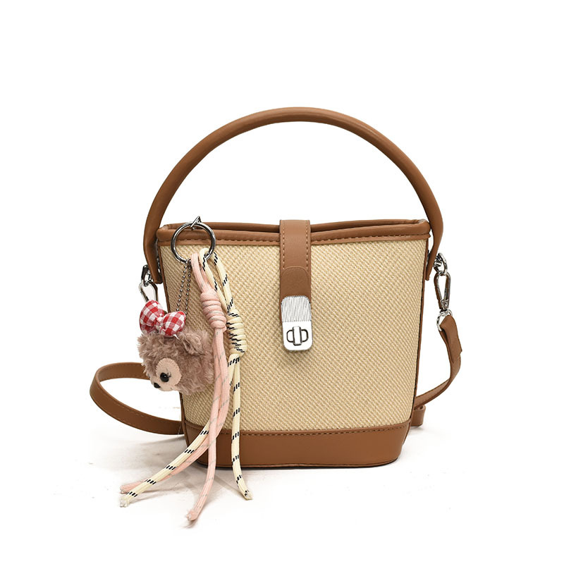 Comercio exterior transfronterizo retro bolso de cubo de mano de color 2025 nuevo nicho de alto nivel simple hombro bolso de mujer image 16