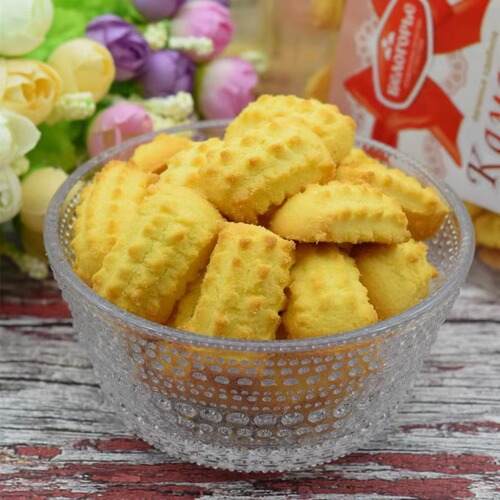 Russian imported corn soda crackers Belogorie brand nutritional breakfast yolk cookies 250g trendy snacks