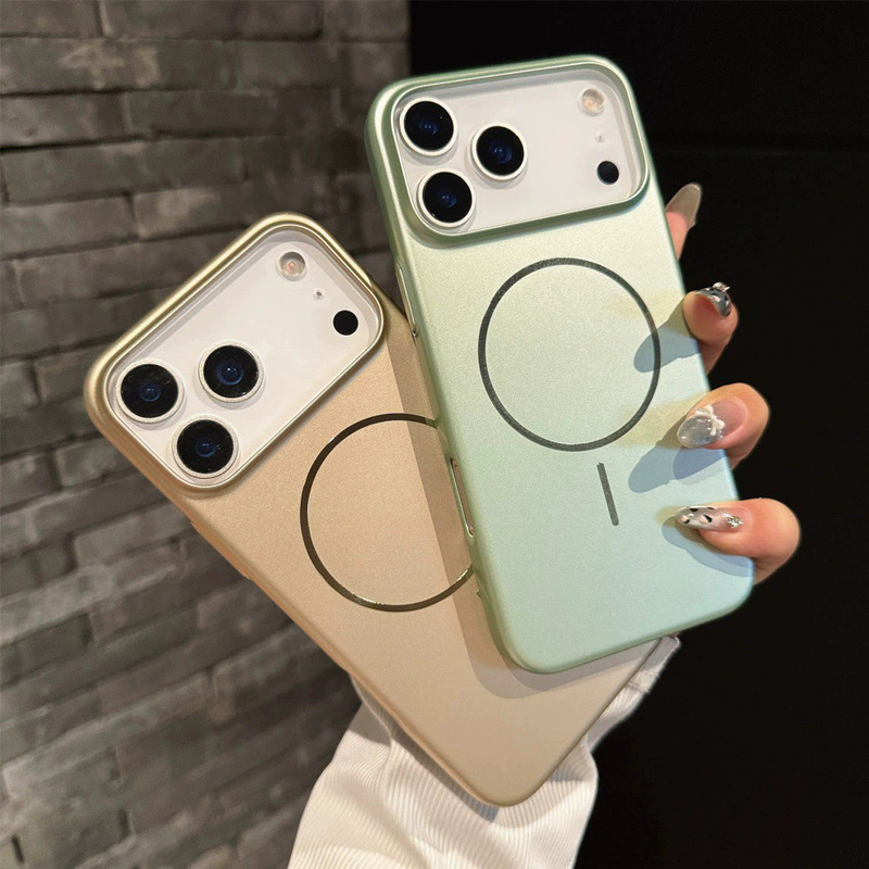 适用iPhone17磨砂金属漆磁吸手机壳苹果16PROMAX超薄PC全包保护套|undefined