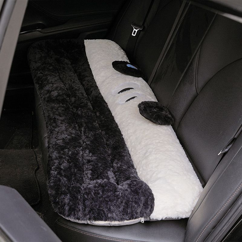 Cojín del automóvil otoño y invierno de peluche, cojín de asiento de tres personas, cojín de asiento caliente, cojín de trasero grueso para automóviles universales