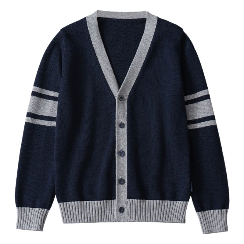 Детский кардиган Свитер Весна и Осень 2024 Новый китайский мальчик хлопчатобумажная куртка Академия стиль девушки хлопчатобумажный красный свитер