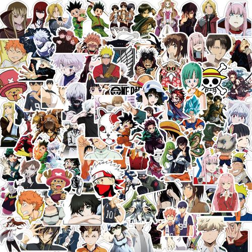 100 Classic Japanese Anime Character Collection Doodle Sticker Motorcycle Luggage Decor DIY Waterproof Decal