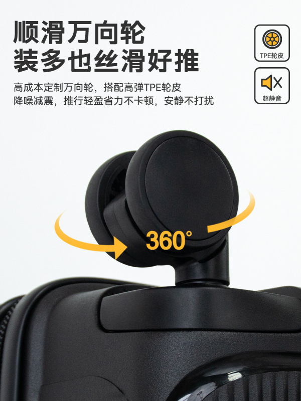 2025新款超跨境专供轻便大容量行李箱中置宽拉杆PP拉杆箱20 24 28|undefined