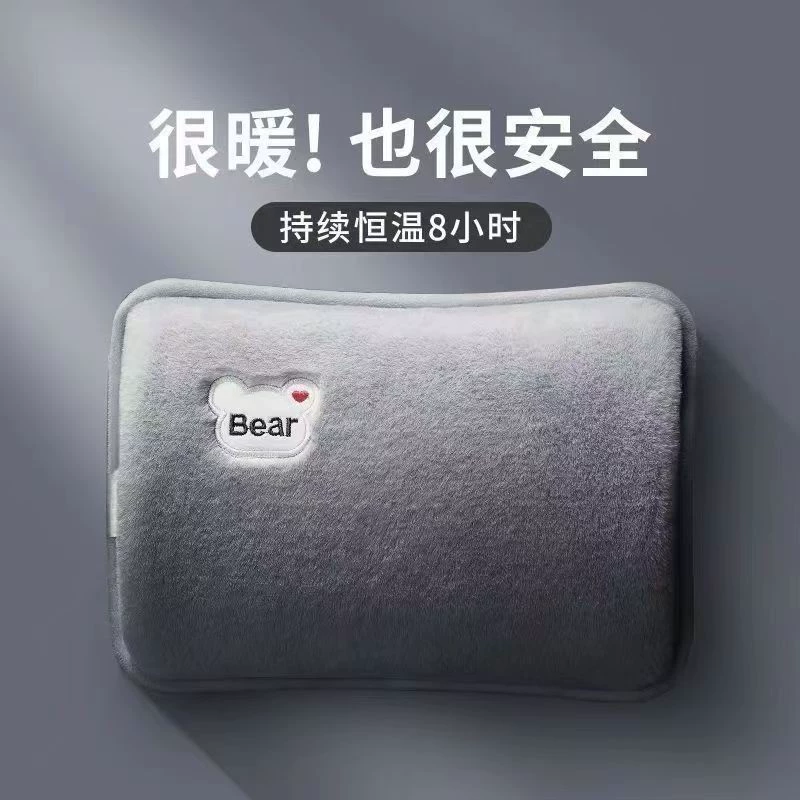 Water container, plush winter hand warmer, for import, with embroidery