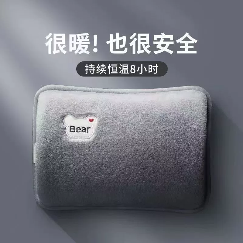 Water container, plush winter hand warmer, for import, with embroidery