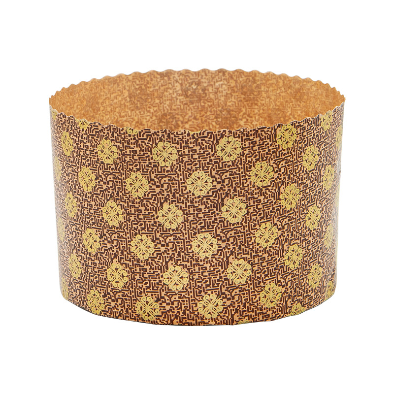 Taza de papel de pan de Navidad Panettone de pastel de gasa resistente a altas temperaturas de grado alimenticio Panettone