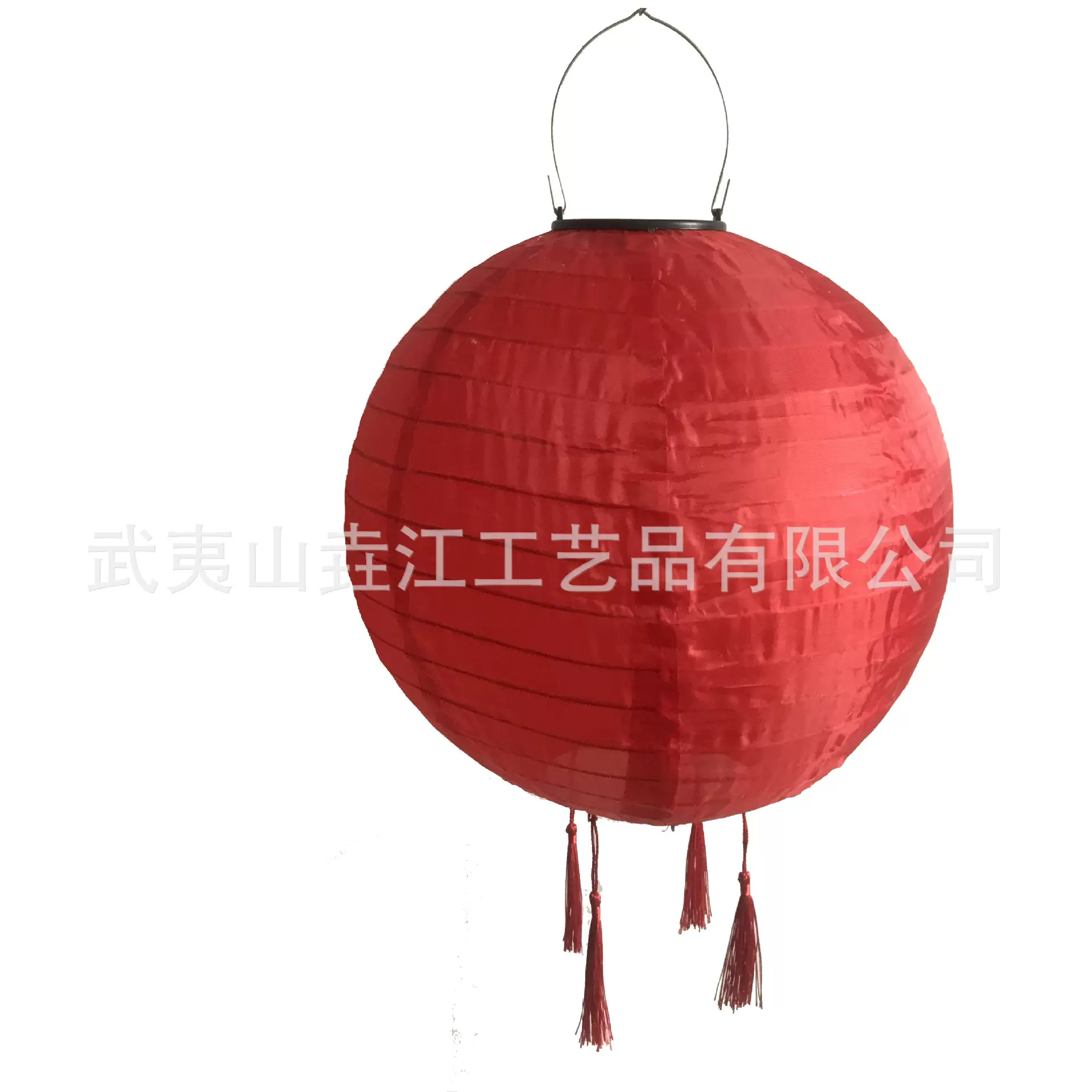 跨境太阳能布灯笼流苏款8寸20cm10寸25cm12寸30cm太阳能绸布灯笼