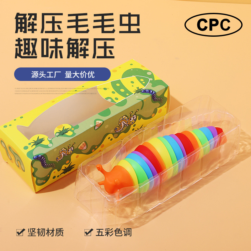 Adornos coloridos de caracoles de escritorio, caracol de simulación de descompresión divertido, nuevo juguete de oruga de descompresión para niños