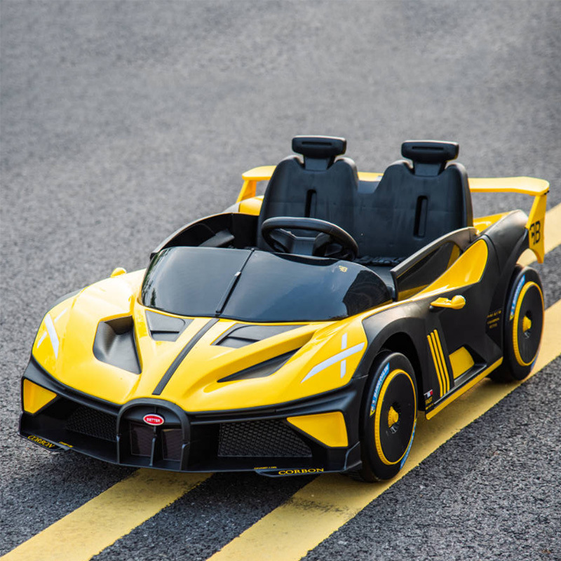 Coche eléctrico para niños coche de control remoto sentado bebé coche deportivo de cuatro ruedas entrega de una pieza coche de juguete recargable