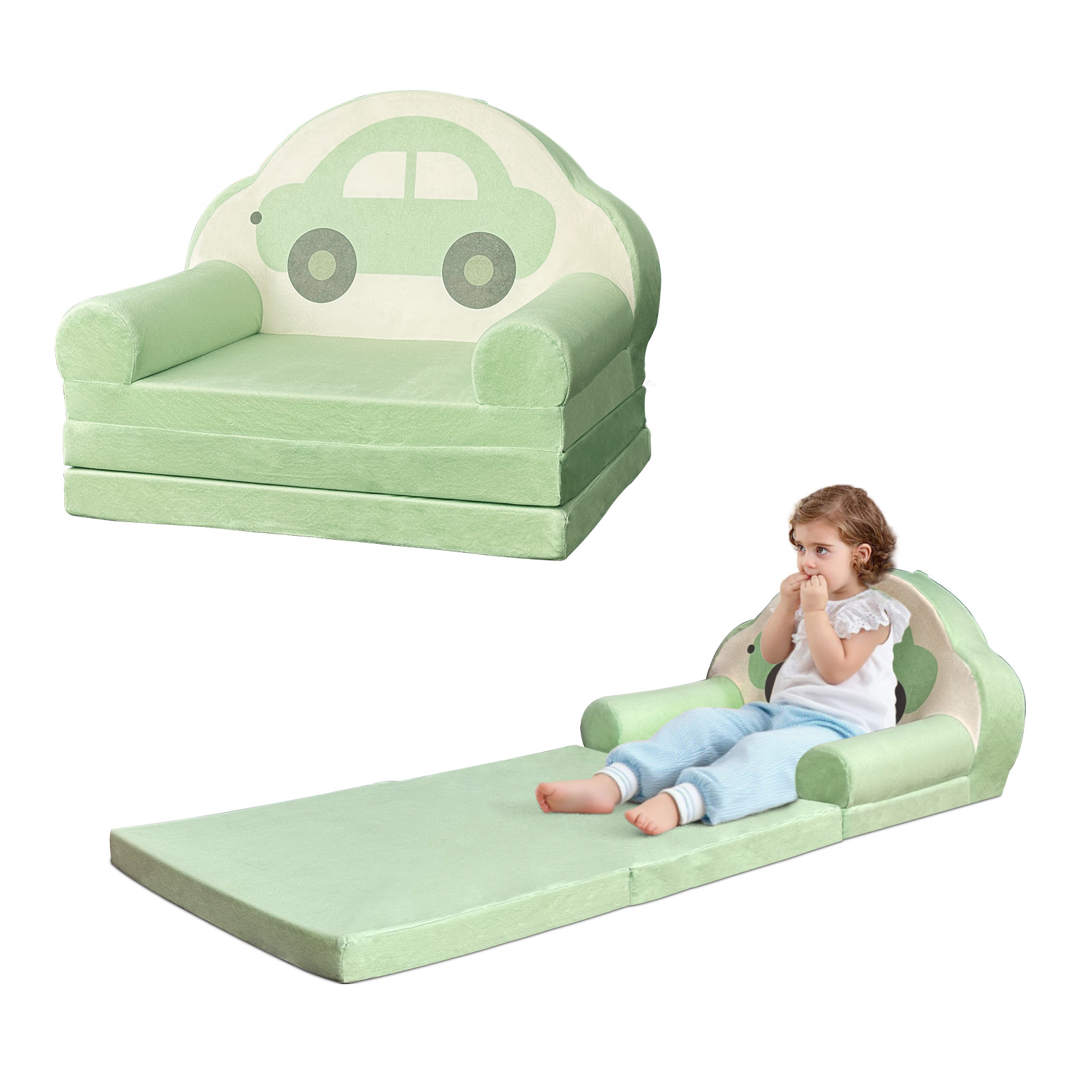 Cross-Border Cartoon Folding Small Sofa Convertible Portable Sofa Bed Reading Area Toddler Lazy Lounge Chair Children's Chair Stool