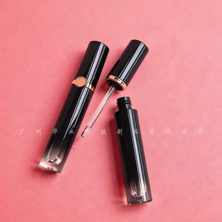 新款圆形唇彩管带中圈渐变色唇釉瓶2.5ml透明唇泥唇油管彩妆包材