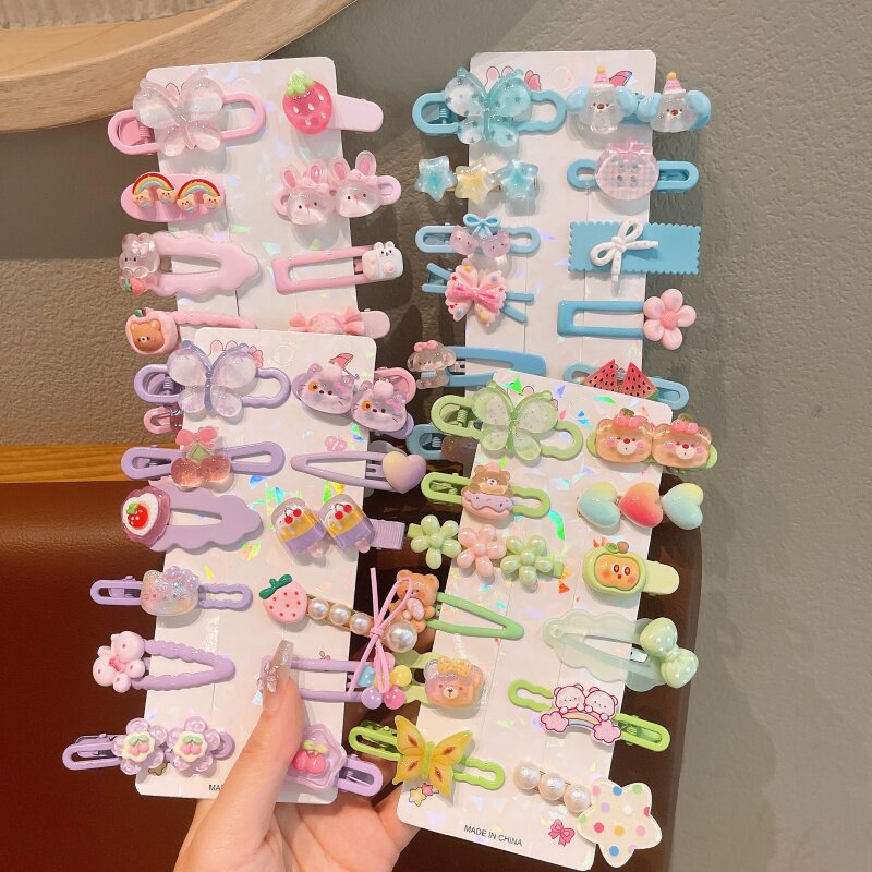 Dopamine-Colored Hair Clips for Bangs, Side Hairpins, Children's Hair Accessories, Duckbill Clips, Hairpins for Girls