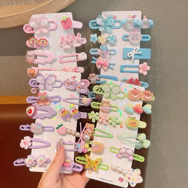 Dopamine-Colored Hair Clips for Bangs, Side Hairpins, Children's Hair Accessories, Duckbill Clips, Hairpins for Girls