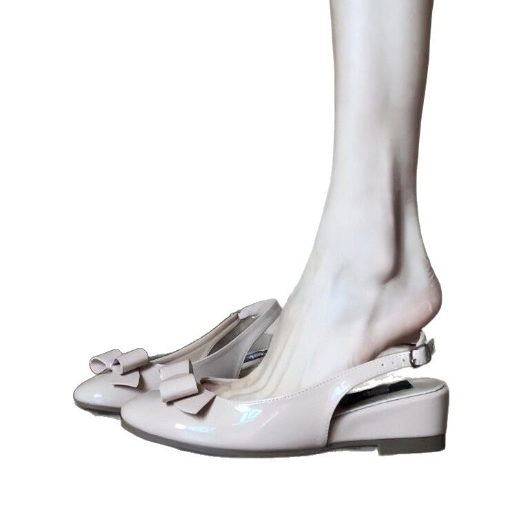 Arco de un pedal de altura sandalias para mujeres 06 verano nuevo estilo francés suave zapatillas de moda frescas